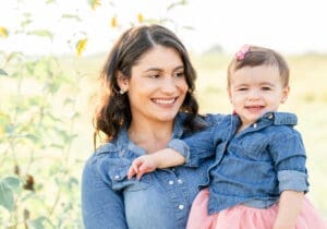 mother smiling at her daughter